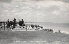 RPPC Ahnapee River Algoma Wisconsin Crescent Beach Camp Photo Postcard J20 picture