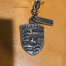 Porsche Stuttgart Crest Metal Keychain Keyring w/ Tag 