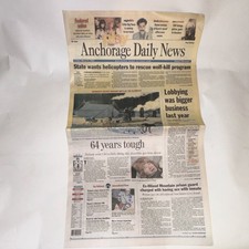 Anchorage Daily News Wolf-Kill Program Helicopter Rescue Newspaper March 9, 2007 picture