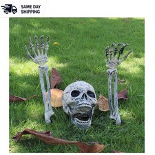 Realistic 3-Piece Skeleton Set: Perfect for Thrilling Halloween Yard Scenes picture