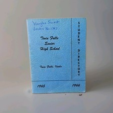 Vintage 1965-1966 Twin Falls Idaho High School Student Directory & Obituary Lot picture