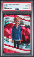 2025 Topps Chrome Disney Sapphire Edition Riley Red /5 #82 PSA 10 picture