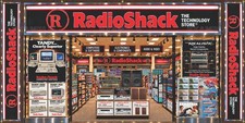 RADIO SHACK MALL STORE RETRO 1980s IMAGERY DECOR BACKDROP WALL ART MURAL BANNER picture