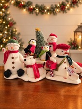 Hallmark Jingle Pals Special Delivery Snowman Christmas Lot Of 3 Penguins  picture