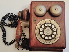 Antique Vintage Western Electric Walnut Wood Wall Telephone As Is picture