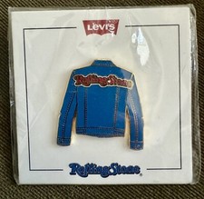 Rare NWT Pintrill Levi’s X Rolling Stone Trucker Jacket Pin picture