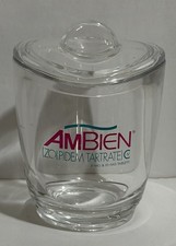 RARE Ambien Drug Rep Promo Candy Jar Acrylic Container With Lid Advertising picture