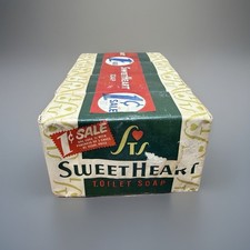 Vintage Sweet Heart Bath Size 1-cent Sale Toilet Soap 1940s Antique NOS 4 Pack picture
