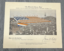 The Wonderful Human Flag Fort McHenry 1914 Certificate Print James H Preston picture