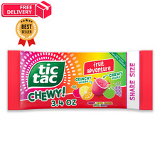 TIC TAC CHEWY Fruit Adventure Candy, Fruity 3.4 Ounce (Pack of 1), Variety picture