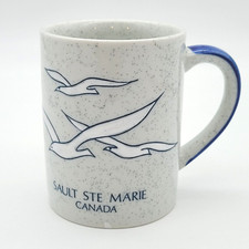 Vintage Canada Sault Ste Marie Stoneware Mug Otagiri Embossed Speckled Souvenir picture