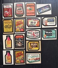 Vintage Topps Wacky Packages Lot 16 Mixed 1970s 1980 Tan Back Stickers picture