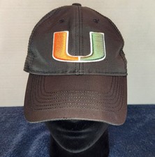 Black University of Miami Hurricanes Adjustable Baseball Cap / Hat picture