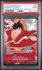 2024 ONE PIECE ENGLISH VERSION 1ST ANNIVERSARY SET #006 MONKEY D. LUFFY PSA 9 picture