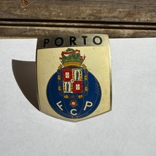 Vintage 1960s FC Porto Car Grille Badge Enamel Mascot Emblem NOS w/ Tag Rare picture
