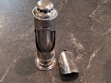 ANTIQUE 19TH CENTURY POCKET CANDLE LAMP LANTER NICKEL PLATED NICE ONE picture