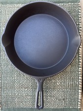 WAPAK HOLLOW WARE INDIAN HEAD #9 SKILLET picture