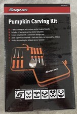 NEW Snap-on Tools ORANGE Handle Pumpkin Carving Set SSX26P133 7 Piece with Case picture
