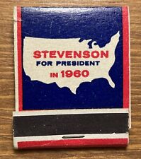 Vintage Adlai Stevenson For President 1960 Full Matchbook Political Campaign picture