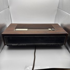 Vintage Sony Digimatic Litetime TFM-C770W Digital Clock Radio WORKS Wood Grain picture