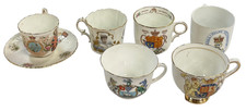 CORONATION TEACUP ASSORTED LOT - EDWARD VII GEORGE VI BRITISH ROYALTY & MORE picture