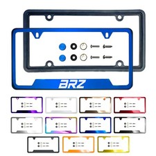 New Laser Etched Customize Stainless Steel License frame Silicone Guard For_BRZ picture