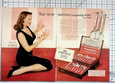 Jeanne Crain 1947 1881 Rogers Silverplate Oneida Vintage Magazine Ad Ephemera picture