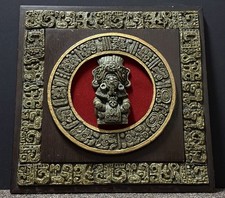 Original Arte-Mex Aztec Mayan Decorative Collectible Wall Plaque Made In Mexico picture
