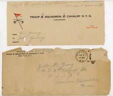 1918 WWI Letter Sinking of SS Tuscania NY Guard Cavalry New Paltz to AEF France picture