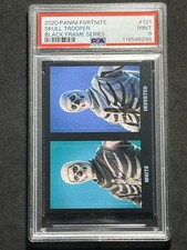2020 Panini Fortnite SKULL TROOPER BLACK FRAME SERIES Sticker #121 PSA 9 picture