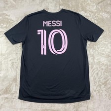 Adidas MLS Inter Miami Lionel Messi #10 Black Soccer Jersey Men's Size 2XL picture