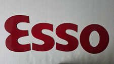 VINTAGE LETTER RED ESSO OLD US GASOLINE OIL GAS PUMP ENAMEL PORCELAIN SIGN picture