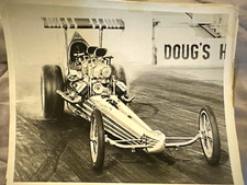 Black & White Dragster Drag Racing Photograph Print on Paper, Landscape picture