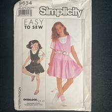 Simplicity 9634 NEW Girls Knit Romper/ Jumper& Tee Shirt EASY picture