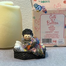 ENESCO Halloween Cute As A Button Figurine Dracula 1996 picture