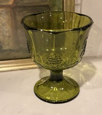 Vintage Indiana Glass Company pedestal compote in the