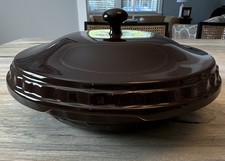 Still in the Box 📦 Longaberger Pie Plate w/ Lid in Chocolate 🍫 picture