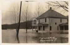 Flood scene, Jeffersonville VT Vermont 1927 RPPC Photo Postcard COPY picture