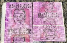 1980s Venezuela Vintage MONSTRUOSOS Frankenstein Horror Sealed Sticker Pack picture
