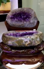 48.5LB Natural Agate Quartz Geode Cluster Crystal Cornucopia Specimen + Stand picture