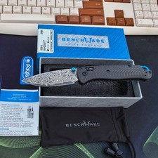 Benchmade Bugout 535-3 Damascus Blade Black Carbon Fiber AXIS Folding Knife picture
