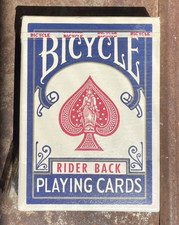Vintage Deck 1965-1972 Bicycle 808 Rider Back Playing Cards Blue Stamp Seal NIB picture