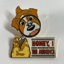 Disney Honey I Shrunk the Audience Pin Quark Dog Epcot Vintage 2000 Gold Enamel picture