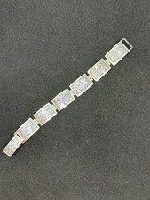Sterling Navajo Roderick Tenorio RMT Bear Dear Ram Animal Link Bracelet Vintage picture