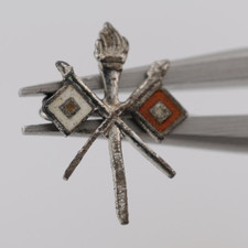 925 STERLING SILVER, US ARMY SIGNAL CORP SWEETHEART, WW2 PIN, 10x13.72mm (HI) picture