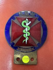 Rare Vintage NSW Medical Doctor Metal Enamel Car Grille Bar Badge 1930’s picture