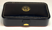 Vintage 1960 State Farm Olympics Black Leather Presentation Box Case 7x4