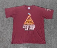 1993 USMC Marine Marathon Shirt Vintage Single Stitch Size Large picture