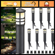 SUNVIE 8-Pack 3W LED Low Voltage Bollard Landscape Pathway Lights, Black picture