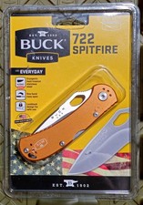 NEW BUCK 722 Spitfire Orange Folding Lockback Knife Manual Opening 0722ORS1-C  picture